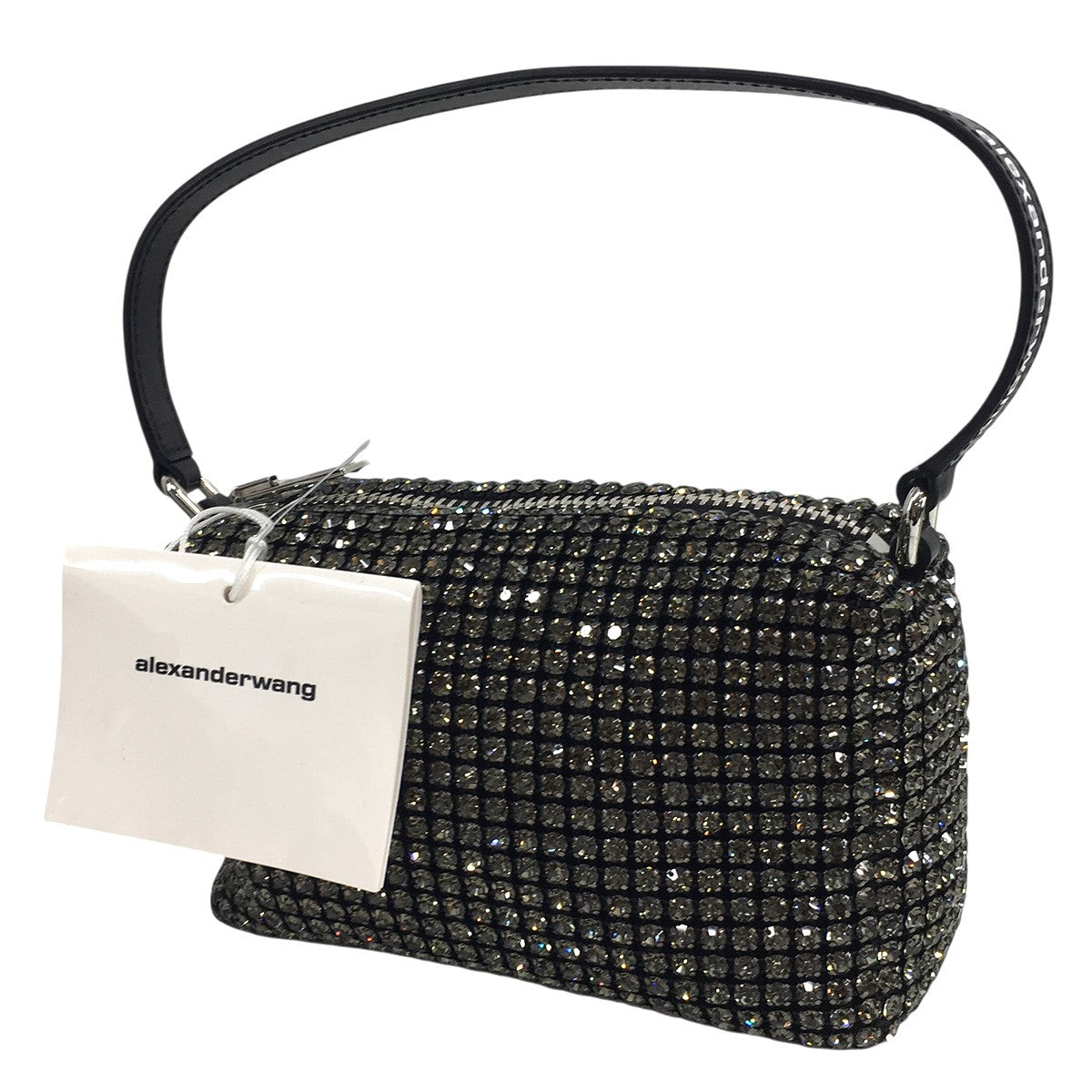 ALEXANDER WANG HEIRESS MEDIUM POUCHロゴ ラインストーン メッシュ 