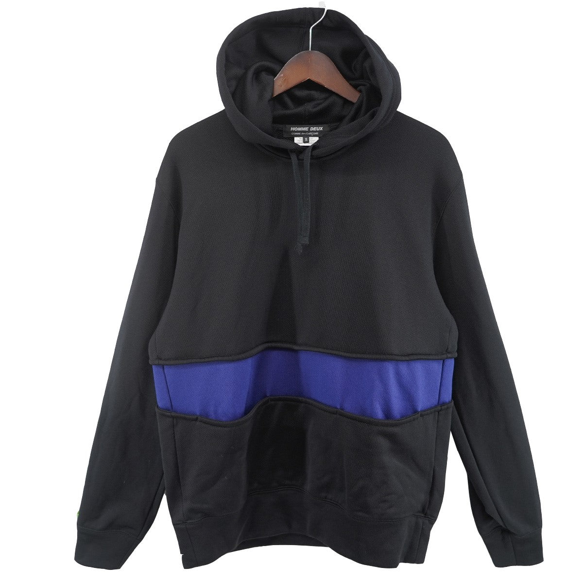 Pull-over hoodie with contrast band and kangaroo pocketプルオーバー パーカー フーディー