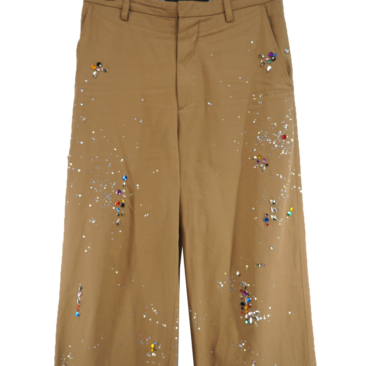 25AW GALAXY STRAIGHT TROUSERSギャラクシー ラインストーン スタッズ トラウザース パンツ