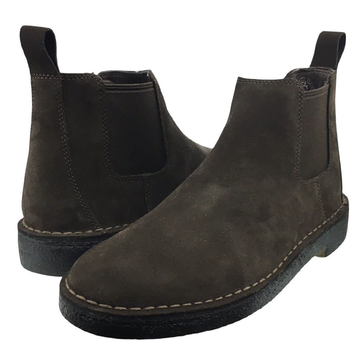 CLARKS Desert Chelsea / デザートチェルシー (ダークブラウンスエード)スウェード サイドゴア ブーツ シューズ 靴 古着・中古-1枚目のアイテム画像