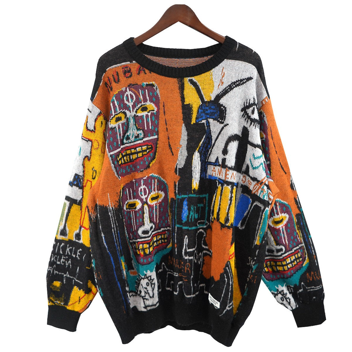 ワコマリア　バスキア　モヘアニット WACKO MARIA(ワコマリア) JEAN-MICHEL BASQUIAT MOHAIR KNIT JACQUARD