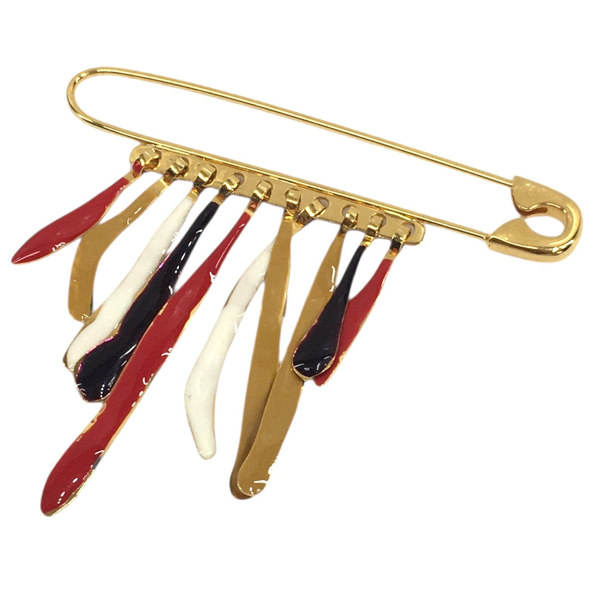MARNI(マルニ) 21SS Gold-tone charm safety pin brooch安全ピン
