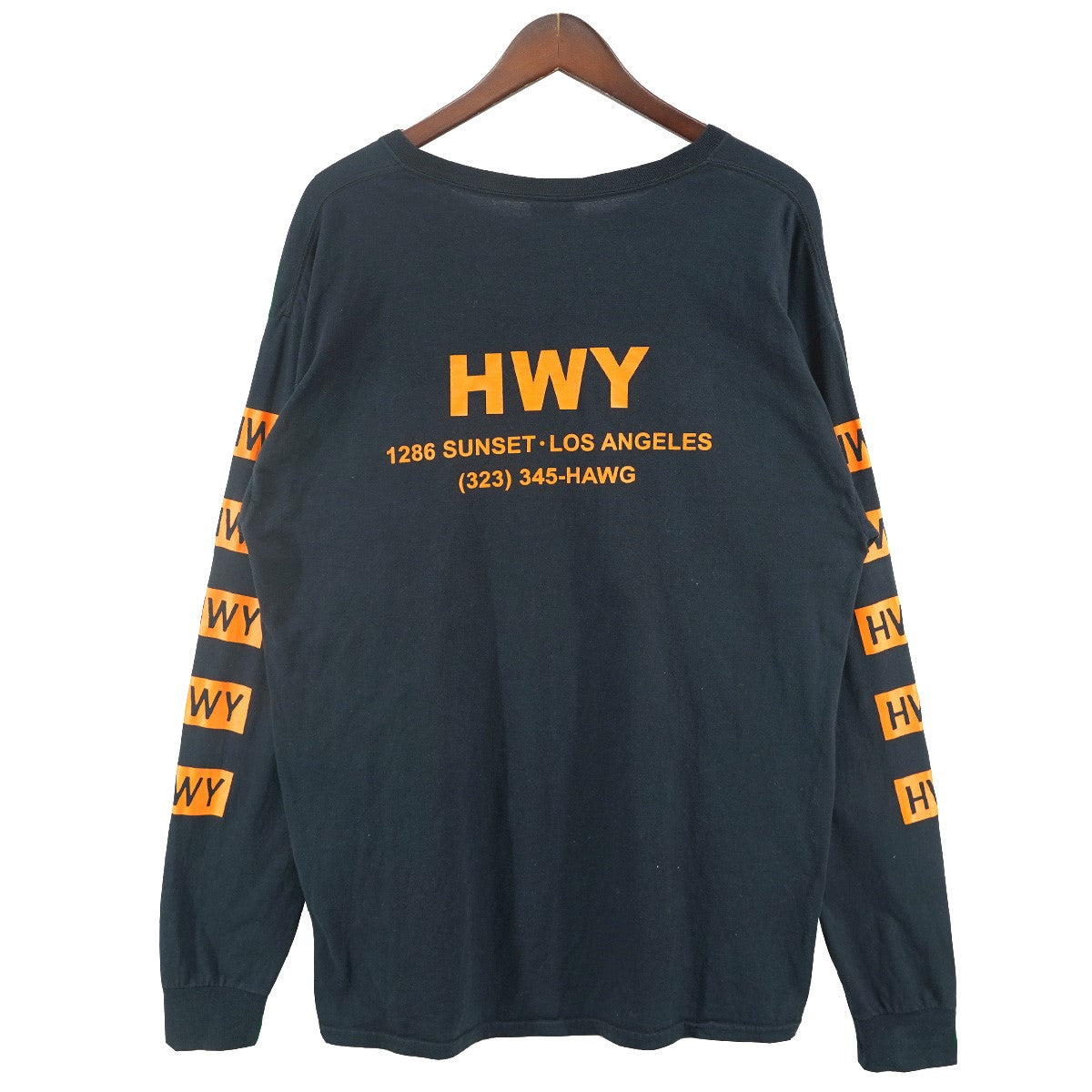 サイズL HWY ロンT HAWG Long sleeve HWY(ハイウェイ) HAWG LONG SLEEVEロゴ ロングスリーブ 長袖 Tシャツ