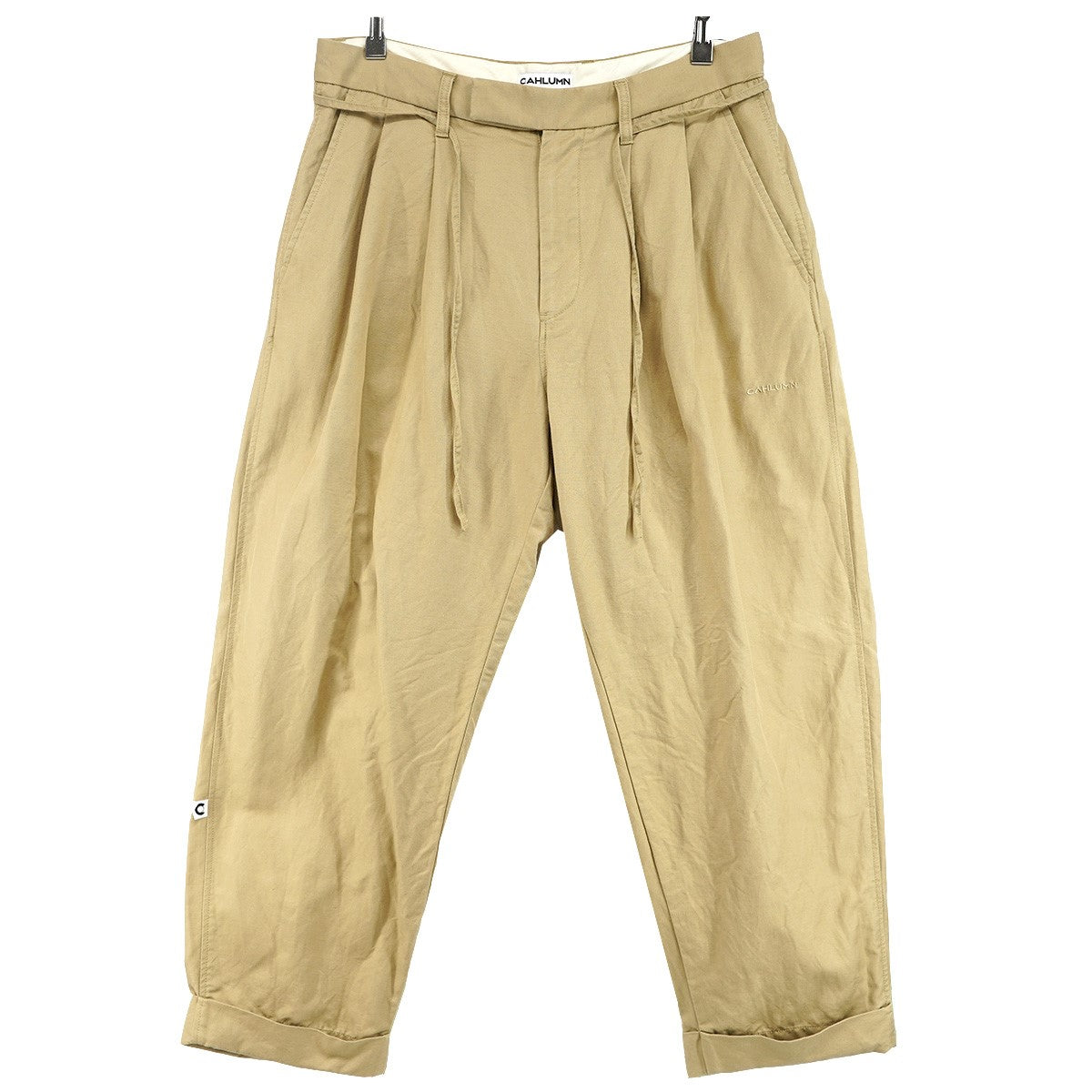 24SS Cotton Linen 2 Tuck Chino Pantロゴ コットン リネン ツータック チノパン チノ パンツ