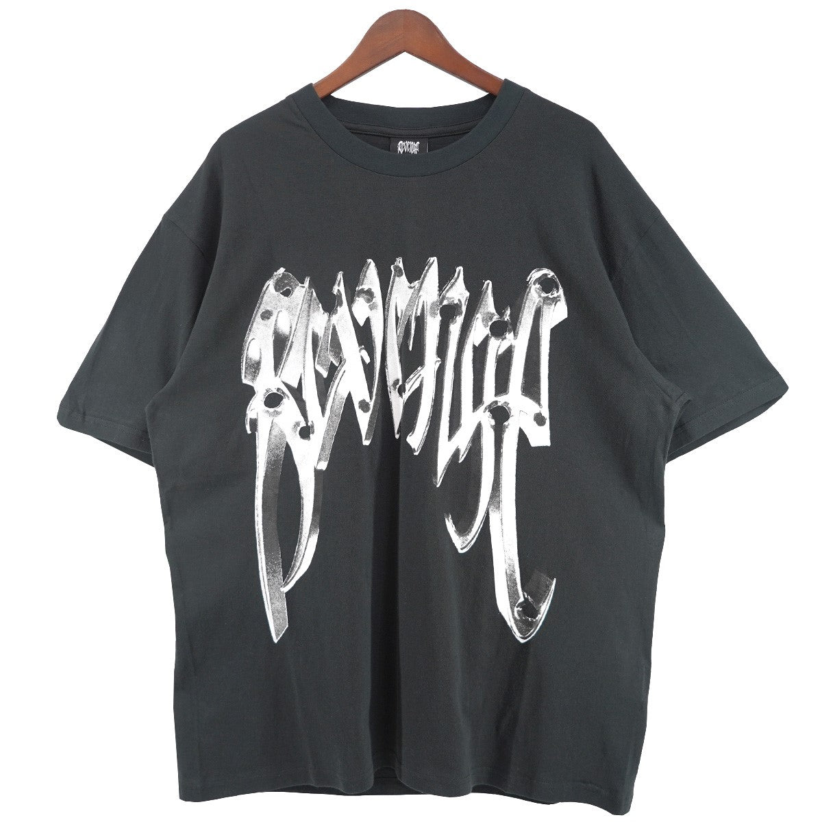 23SS Bullet T-shirt ヘヴィメタル調 バレット 弾痕 ロゴグラフィック スカル バック プリント オーバーサイズ ボックスシルエット 半袖 Tシャツ