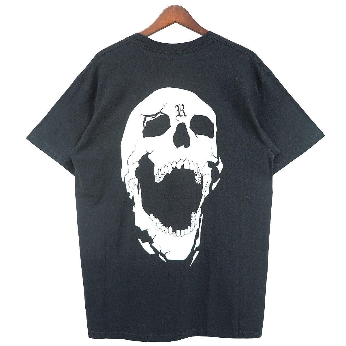 23SS Bones T-shirt ガーメントダイ 製品染め 加工 ボーン 骨 ロゴグラフィック スカル バック プリント オーバーサイズ ボックスシルエット 半袖 Tシャツ