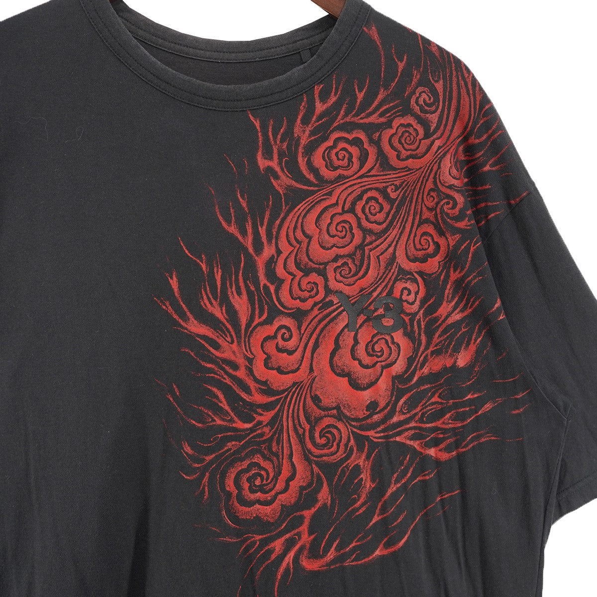 24AW JFA CW SS TEE コラボ 日本サッカー協会 FIRE 炎 フレイム グラフィック ロゴプリント ライセンスタグ ドロップショルダー オーバーサイズ Tシャツ