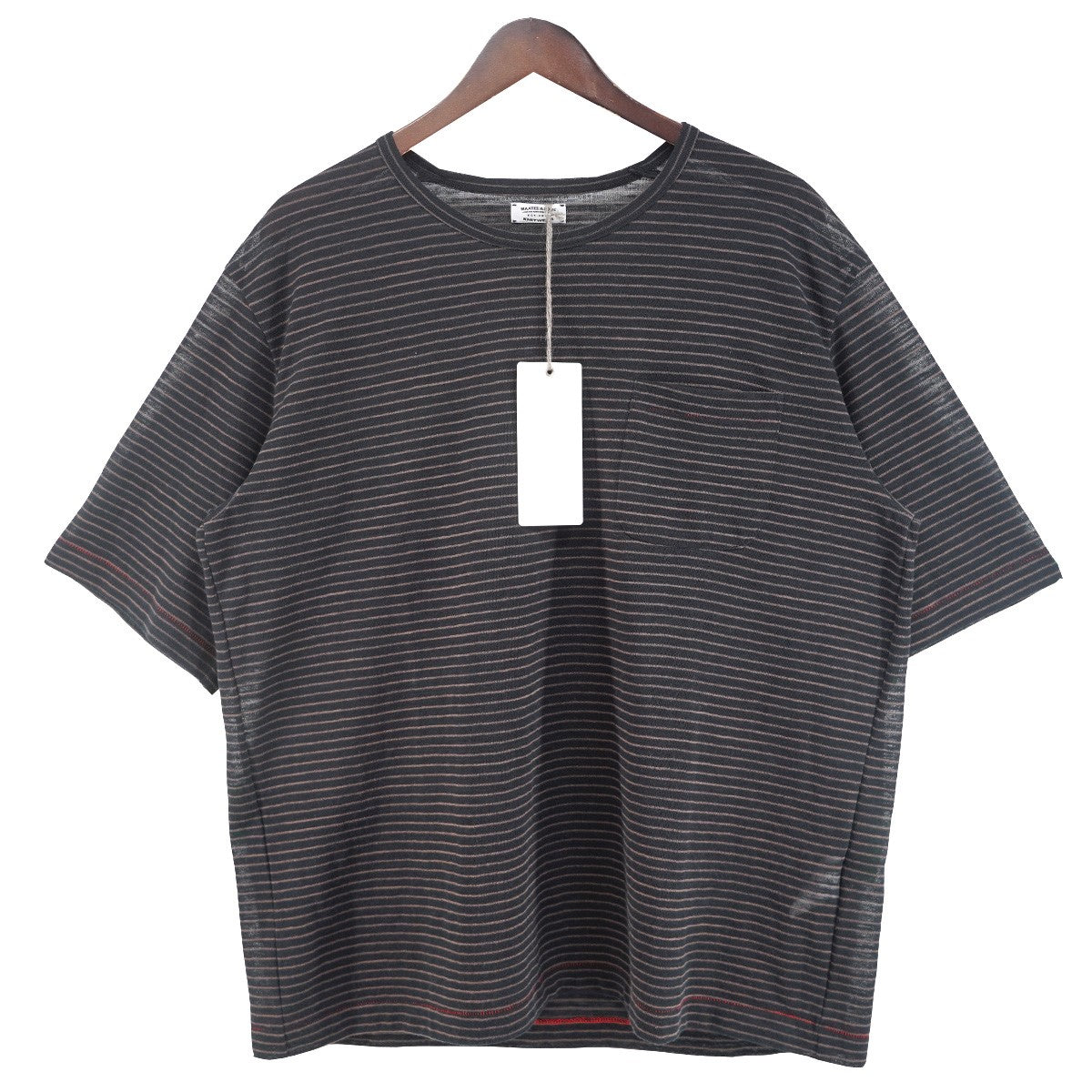 26SS MAATEE&SONS BORDER POCKET TEE サイズ2 MAATEE＆SONS(マーティーアンドサンズ) 26SS S／S BORDER POCKET TEE