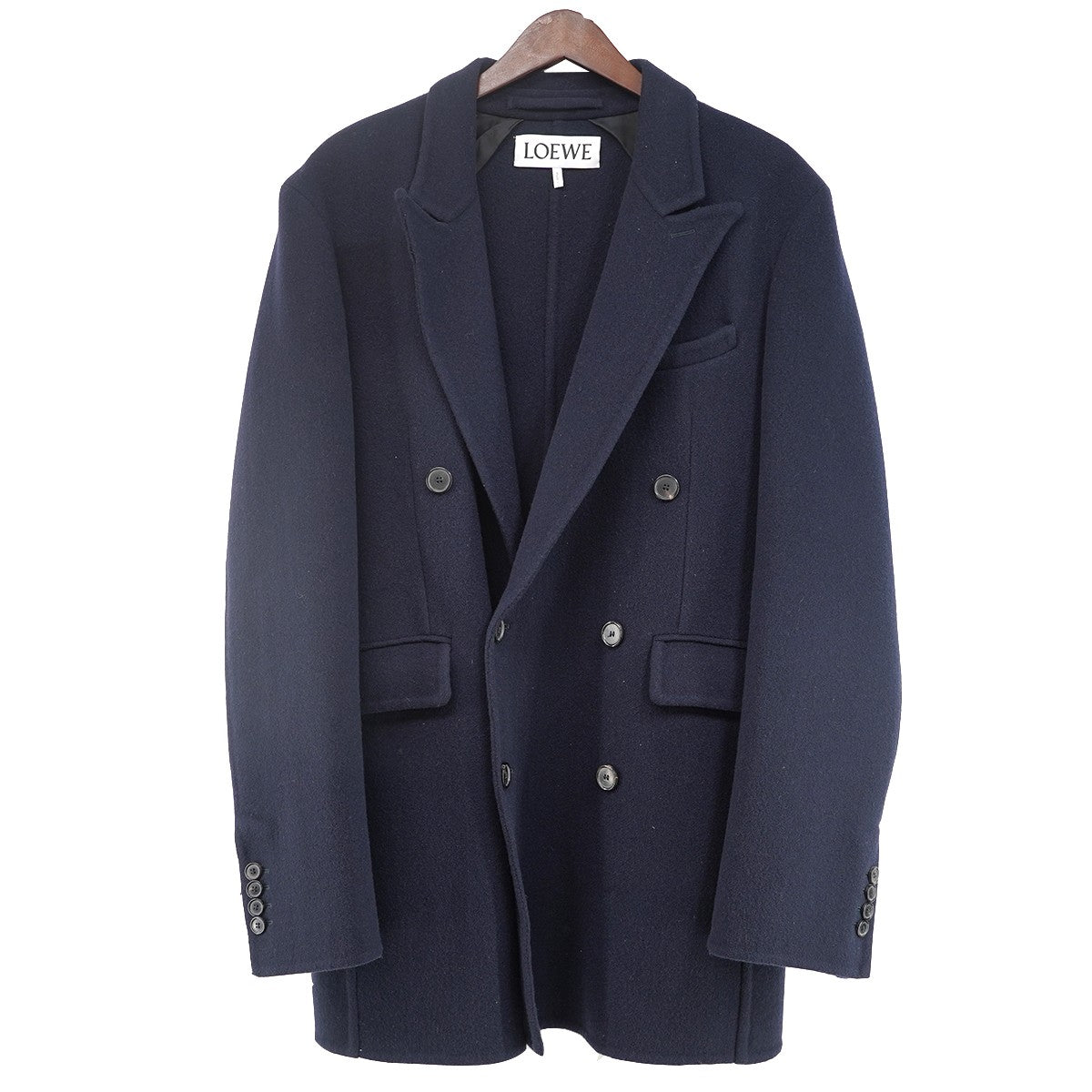 21AW カシミヤ昆 ダブルブレスト ミドル丈 チェスター コート