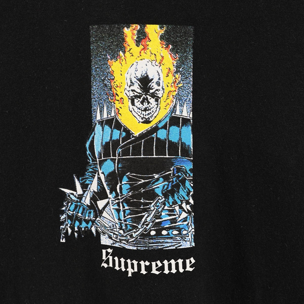 19SS Ghost Rider Tee コラボ MARVELマーベル ゴーストライダー スカル フレイム オールドイングリッシュ ロゴ Tシャツ