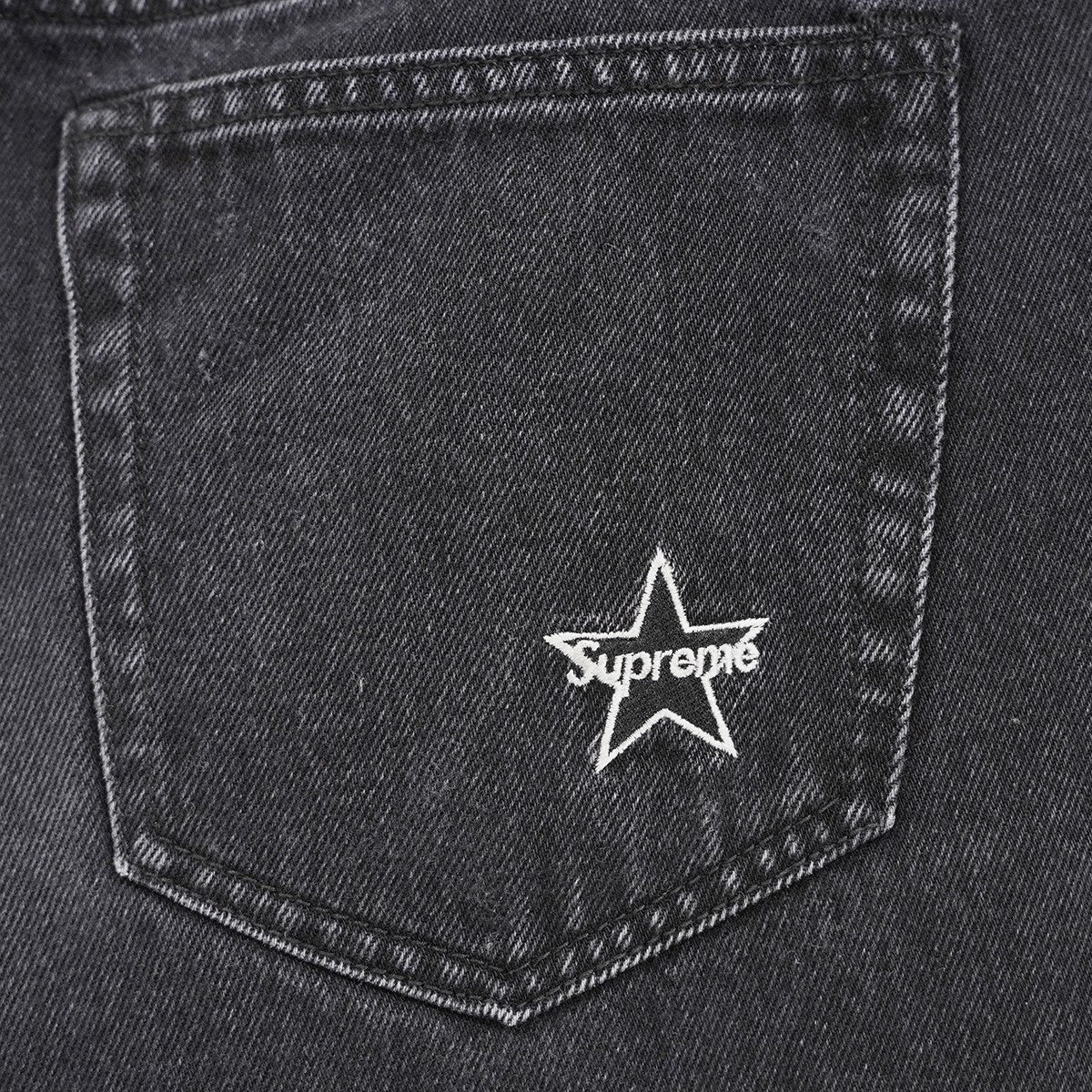 25SS Regular Jeanバック スター パッチ ロゴ ウォッシュド加工 レギュラー ジーンズ デニムパンツ