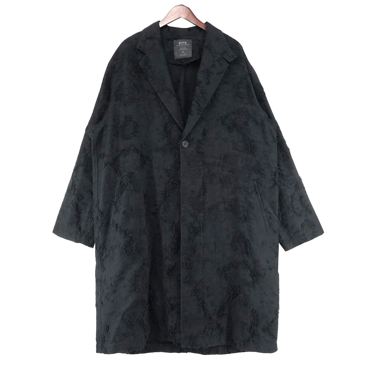 26SS COTTON BOTANICAL SHEER JACQUARD ONE-BUTTON LONG COATコットン ボタニカル シアー ジャガード ワンボタン ロング コート