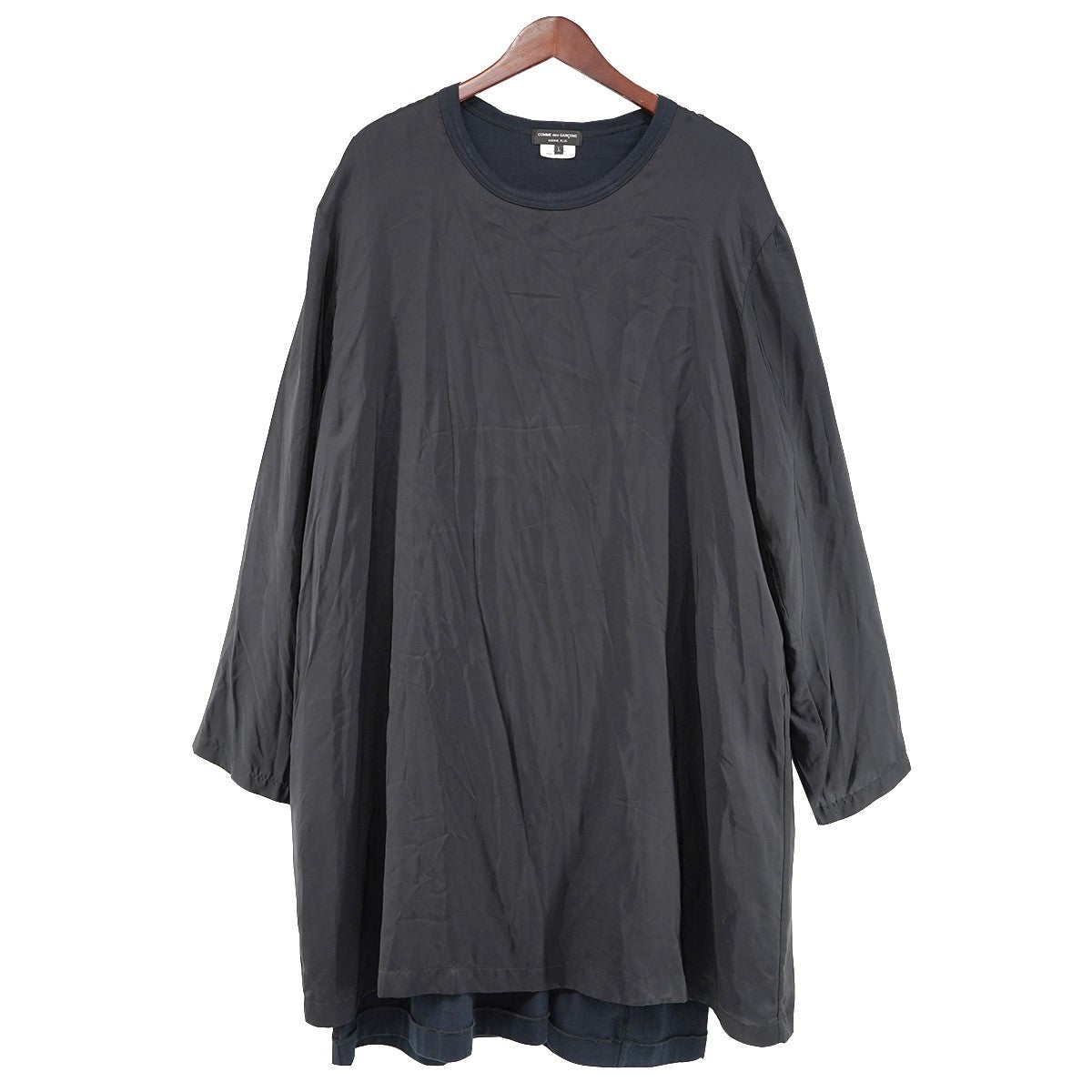 21AW インサイドアウト(裏地反転)キュプラ レイヤード 長袖 ロングスリーブ Tシャツ