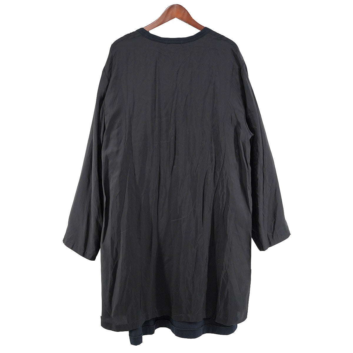 21AW インサイドアウト(裏地反転)キュプラ レイヤード 長袖 ロングスリーブ Tシャツ