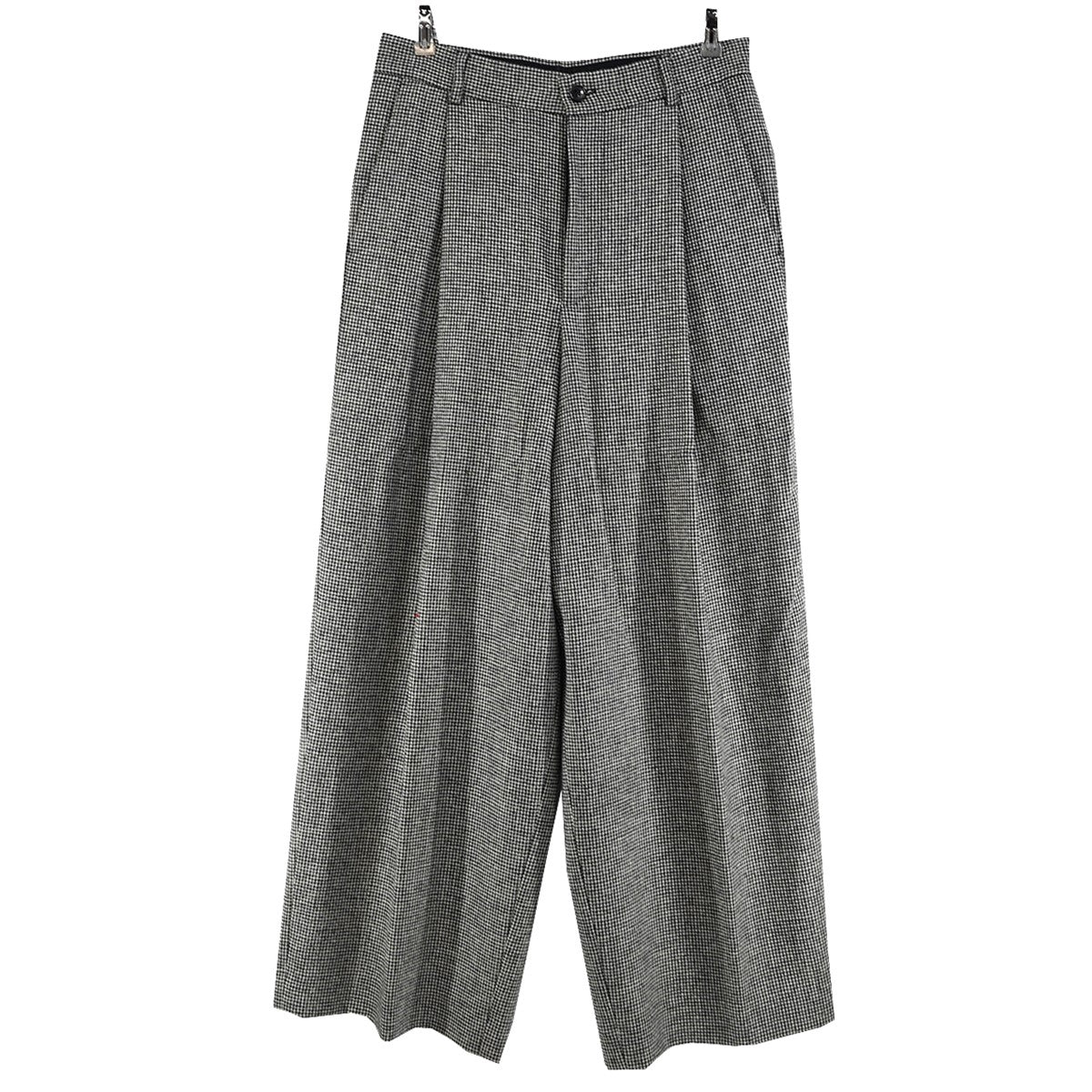 23AW PEPPER ペッパー ハウンドトゥース千鳥 ウール ワイド トラウザース パンツ