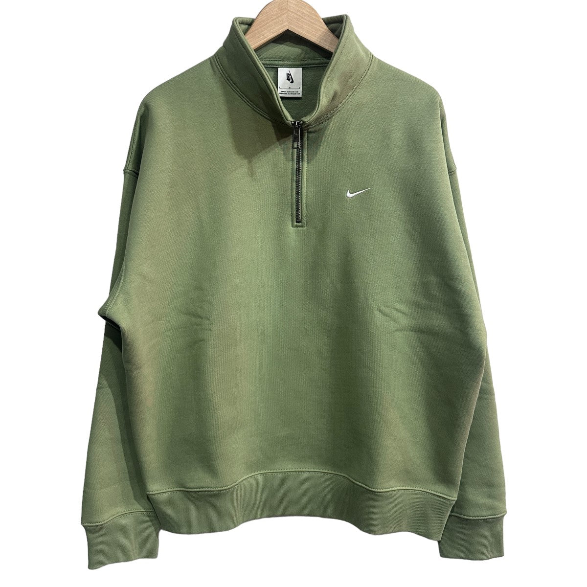 NIKE(ナイキ) SOLO SWSH HW BB QZ TOP ハーフジップスウェット DQ5210-386 グリーン サイズ  L｜【公式】カインドオルオンライン ブランド古着・中古通販【kindal】