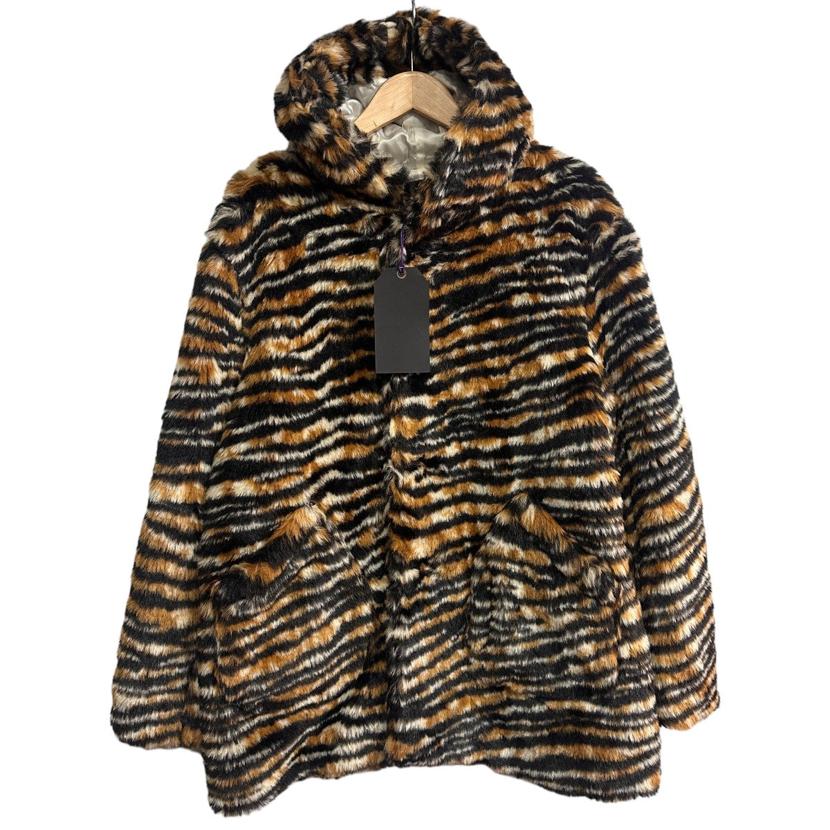 Needles(ニードルス) 19AW Hooded Coat-Acrylic Fur／Tiger フェイク ...