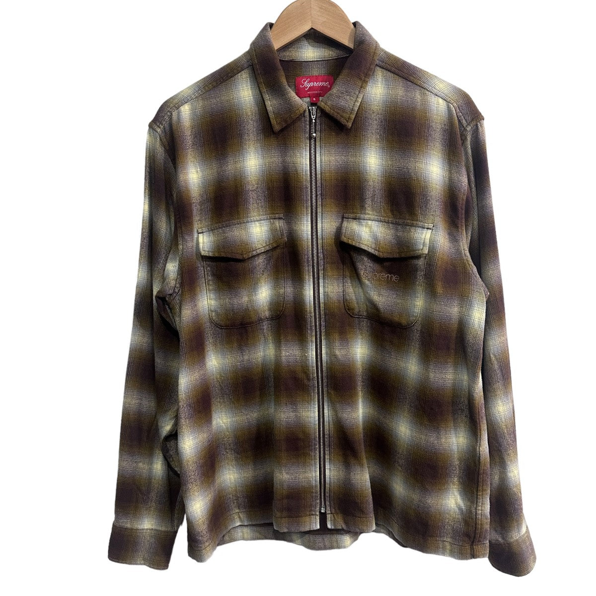 SUPREME(シュプリーム) 22AW Shadow Plaid Flannel Zip Up Shirt シャツ ブラウン サイズ  13｜【公式】カインドオルオンライン ブランド古着・中古通販【kindal】