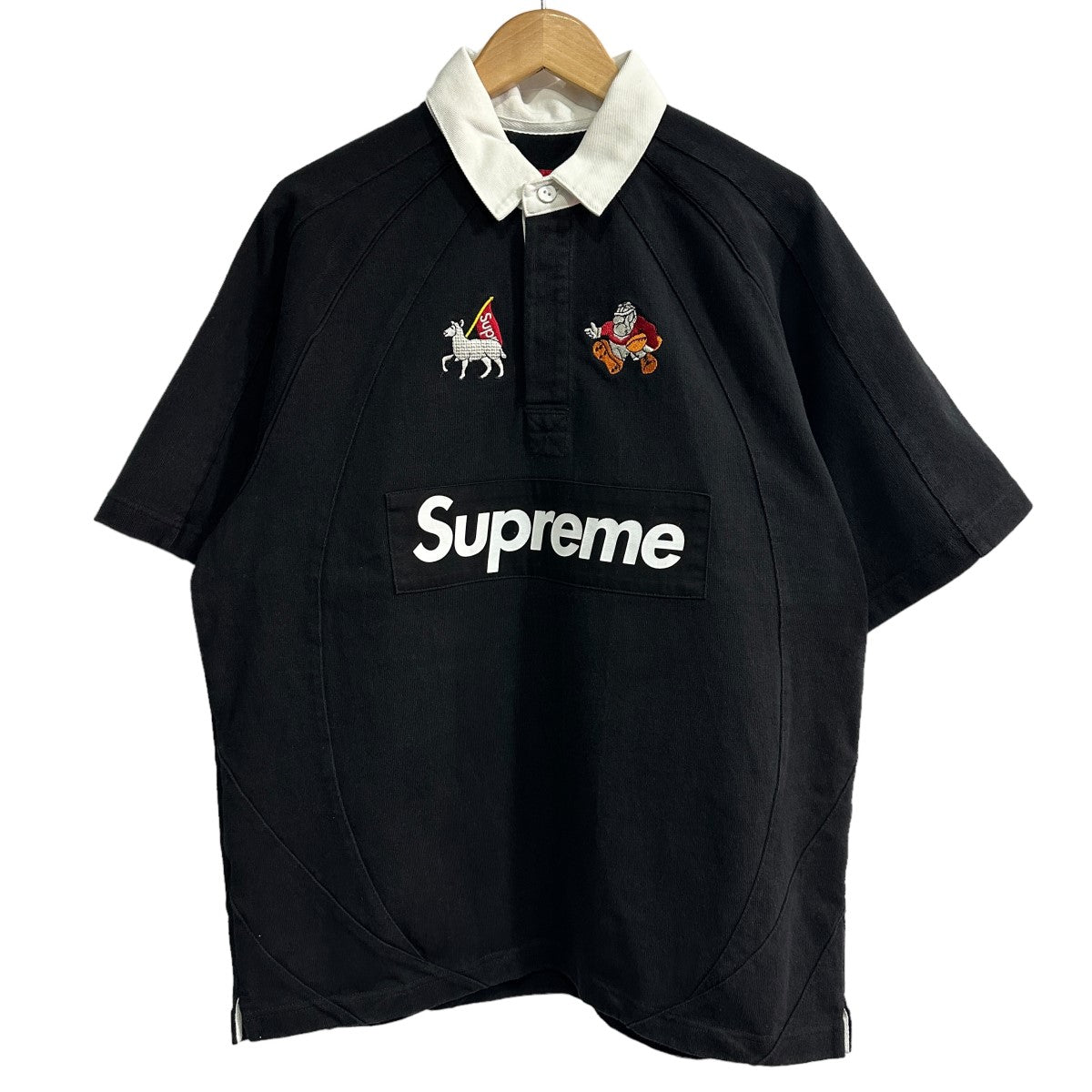 SUPREME(シュプリーム) 24SS S／S Rugby 半袖ラグビーシャツ ブラック サイズ M｜【公式】カインドオルオンライン  ブランド古着・中古通販【kindal】