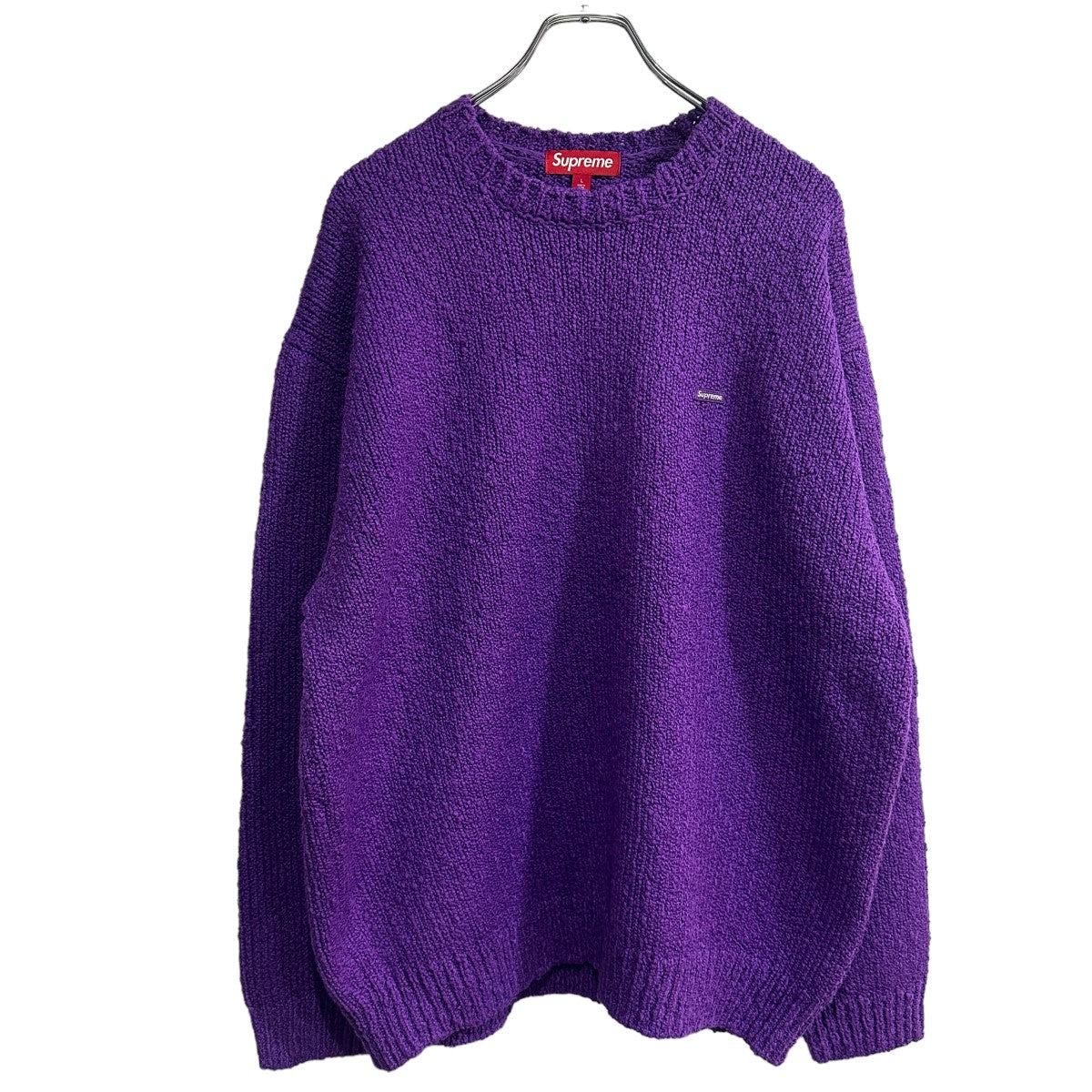 SUPREME(シュプリーム) 24SS Boucle Small Box Sweater ブークレスモールボックスロゴセーター パープル サイズ  L｜【公式】カインドオルオンライン ブランド古着・中古通販【kindal】