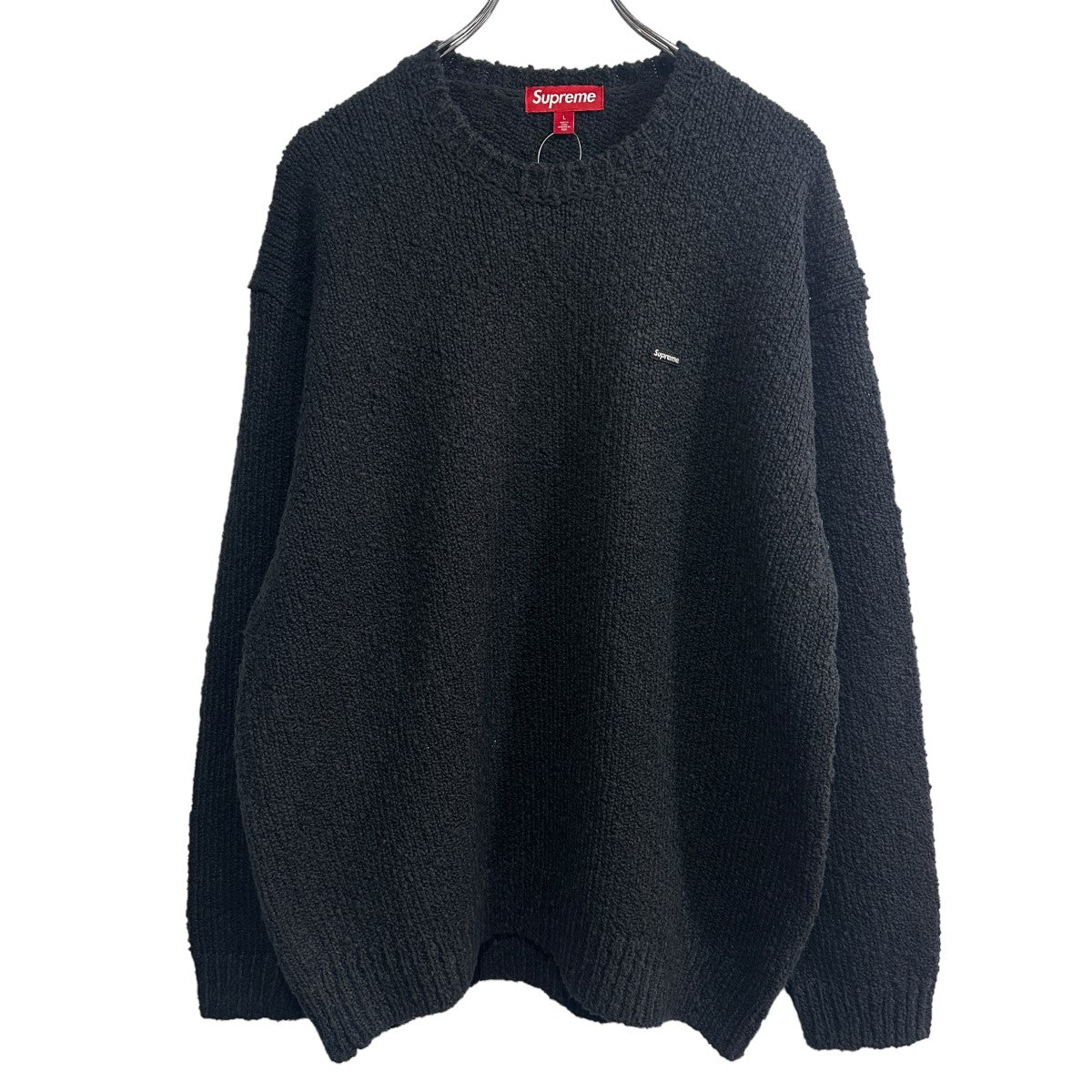 MサイズM 黒 Supreme Boucl Small Box Logo Sweater