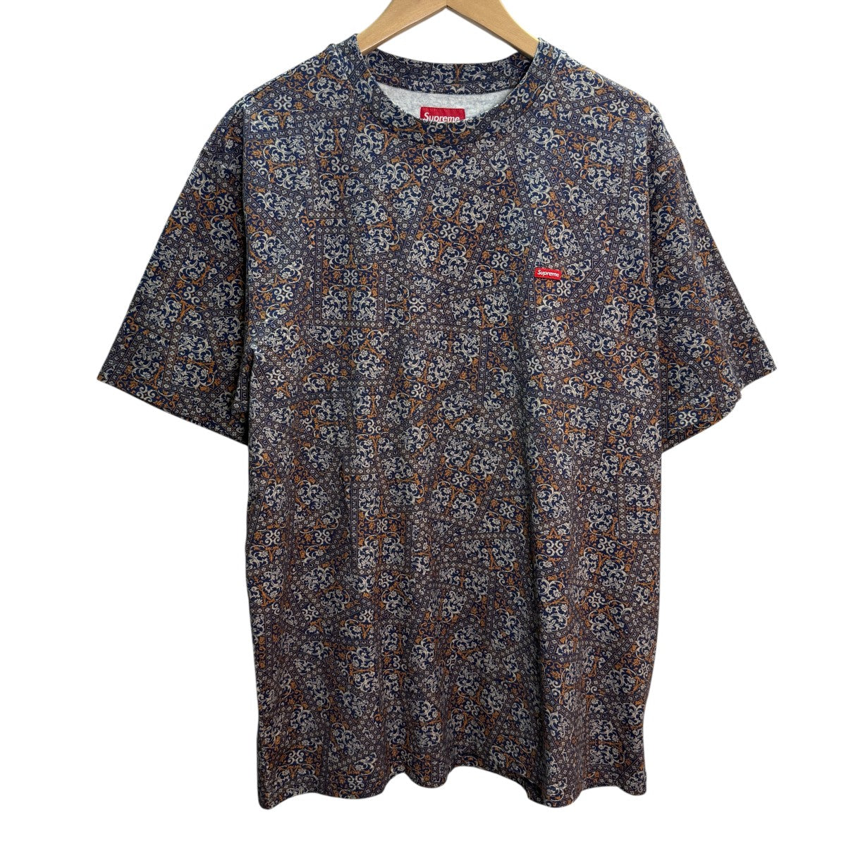 Supreme(シュプリーム) 21AWSmall Box Tee Navy Floral Cards スモール 