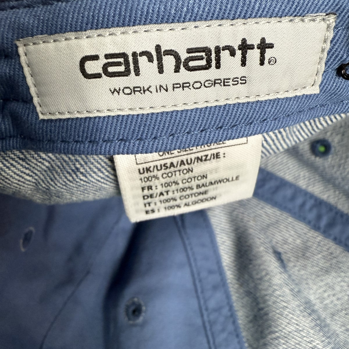 CARHARTT WIP×INVINCIBLE 24AW/DENIM 6-PANEL CAP デニムキャップA242064 古着・中古-5枚目のアイテム画像