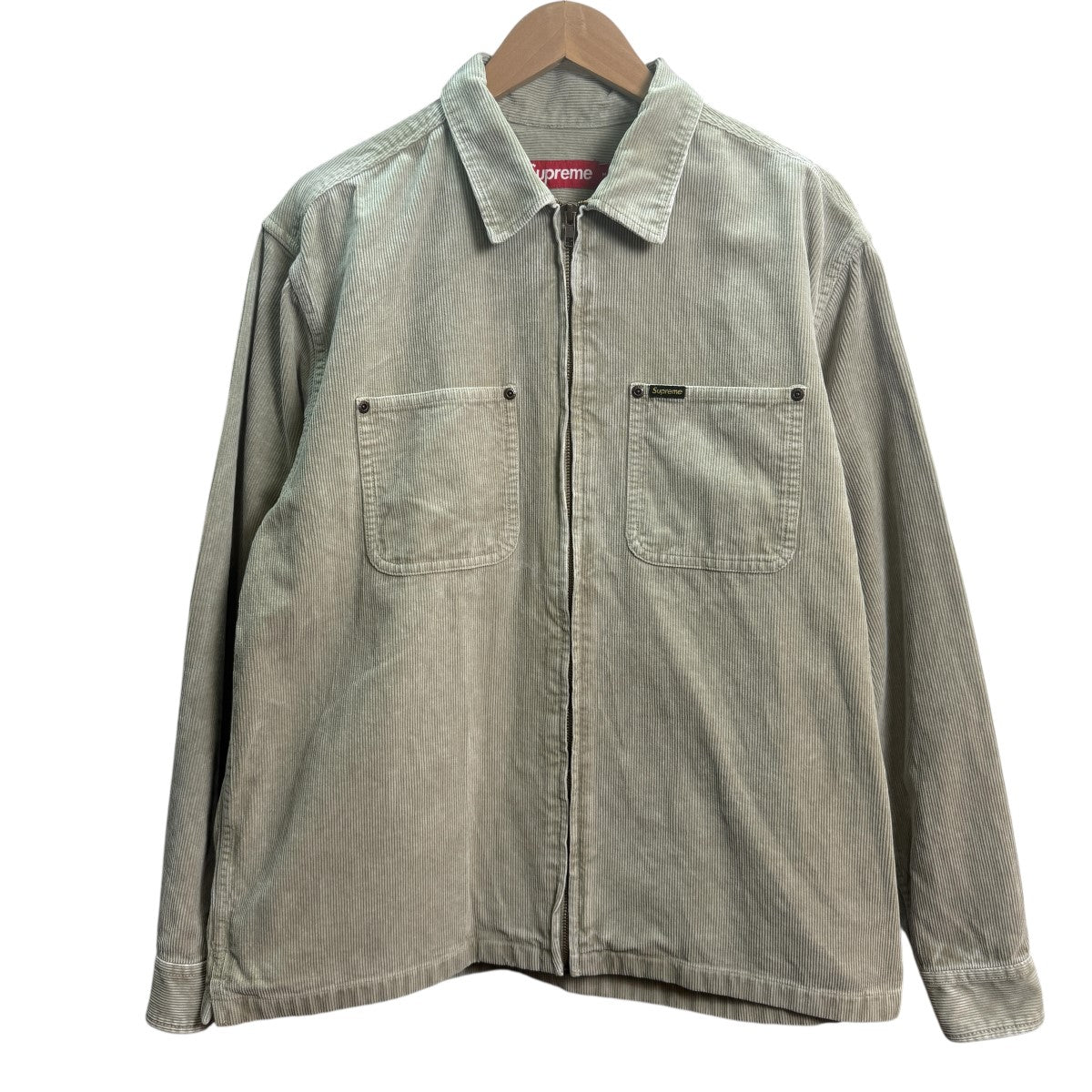 ジャケット・アウター Supreme Washed Corduroy Zip Up Shirt 24s Supreme Washed Corduroy Zip Up Shirt (SS24) - $148