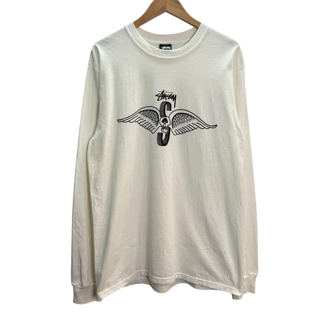 トップス Stussy Skull Wings LS Tee Pigment Dyed 5-29-25-StussyWingsLSBlue-