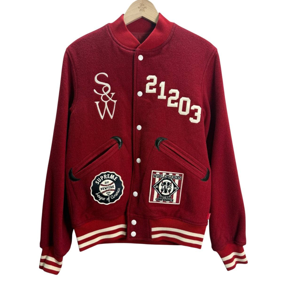 Supreme×WTAPS 09AW/AWARD JACKET／アワードジャケット レッド サイズ 