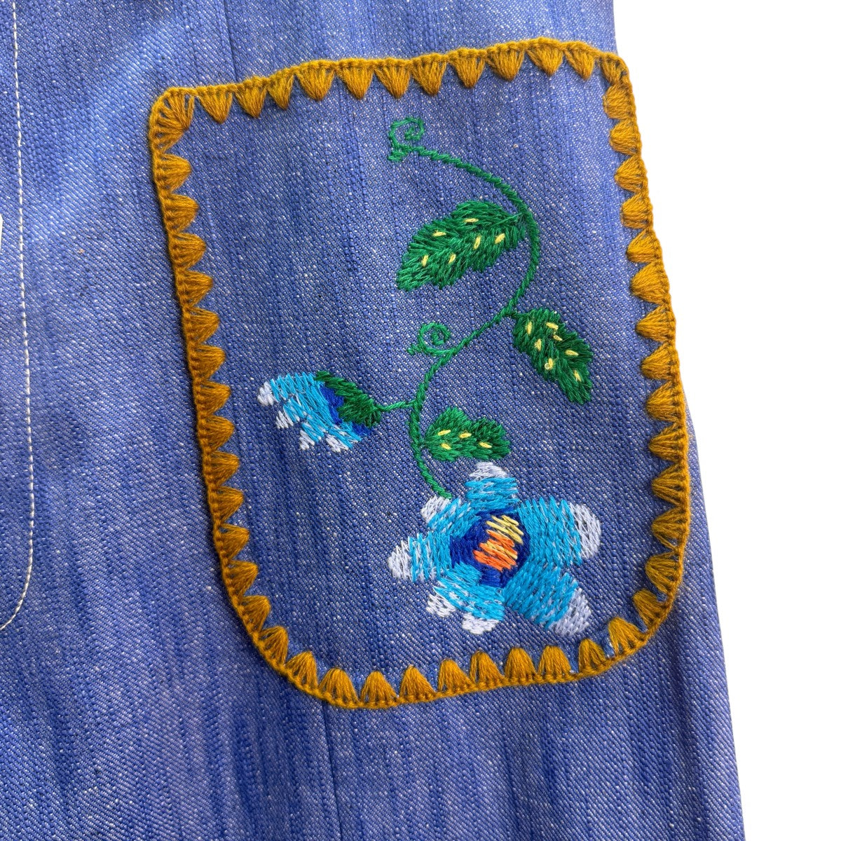 25SS/FLARE DENIM PANTS MEXICAN EMBROIDERY/フレアデニムメキシカン刺繍パンツ25SS-PA9-011