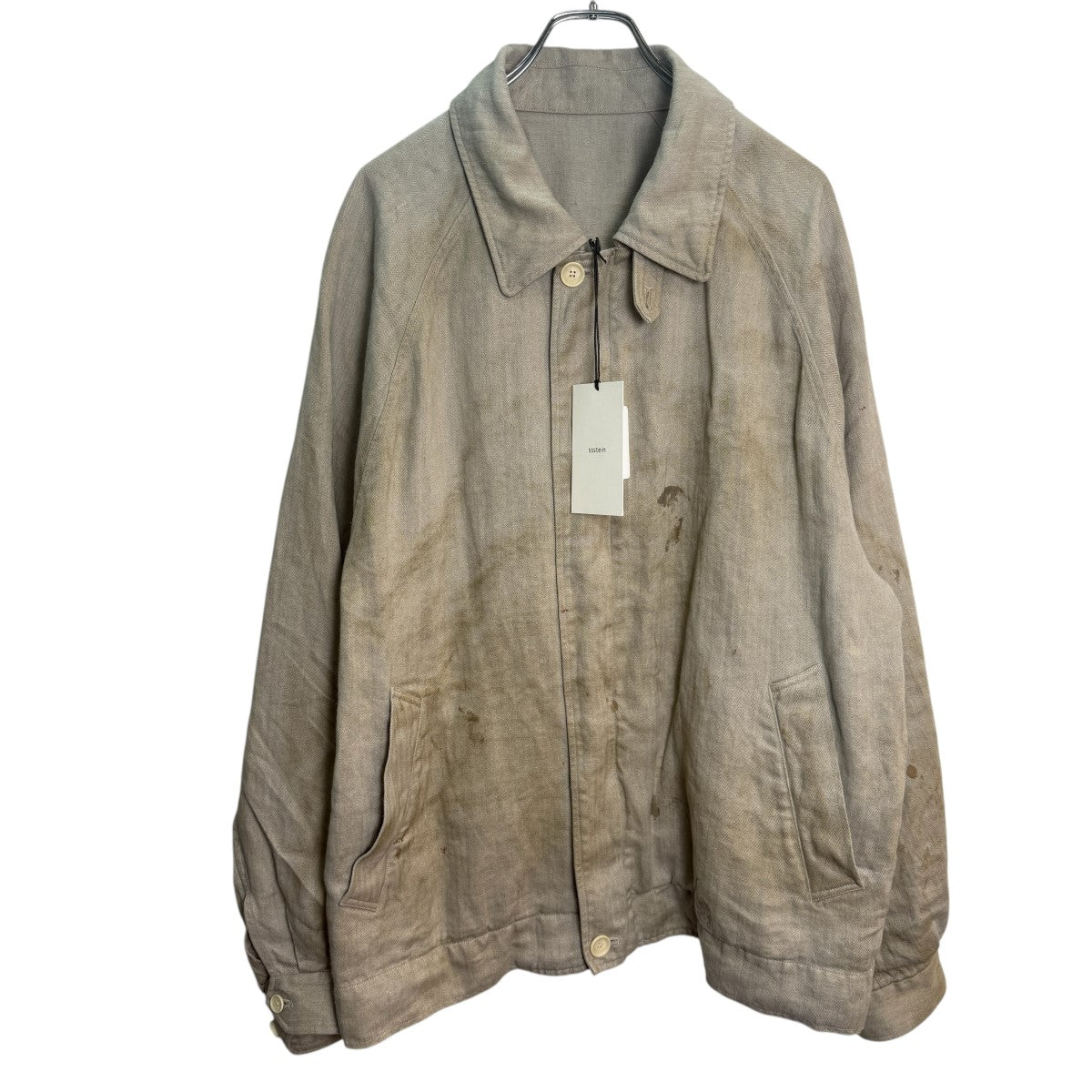ssstein(シュタイン) 25AW/HEAVY LINEN HERRINGBONE ZIP JACKET