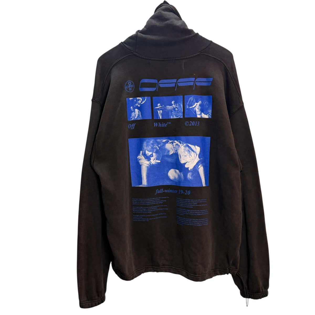 19AW/カラヴァッジョプリントタートルネックスウェット/タートルネックスウェットOMBA039F19E3009