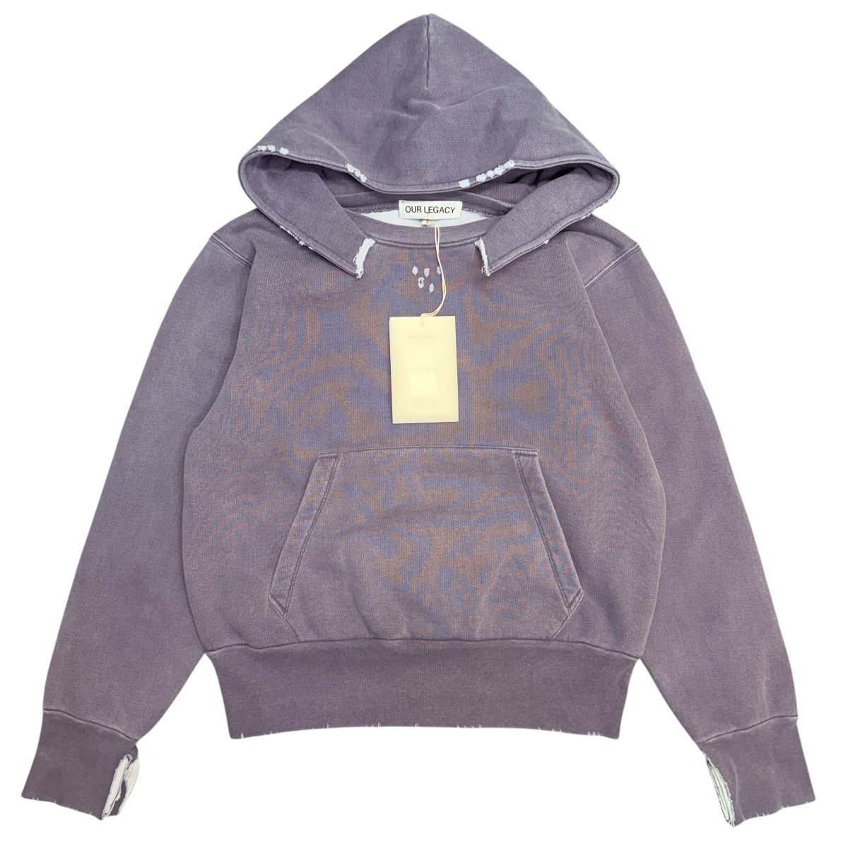 OUR LEGACY 25AWRELIC HOODIE BLUE 1000 POINTS PRINT/ダメージ加工パーカーM4256RF 古着・中古-1枚目のアイテム画像