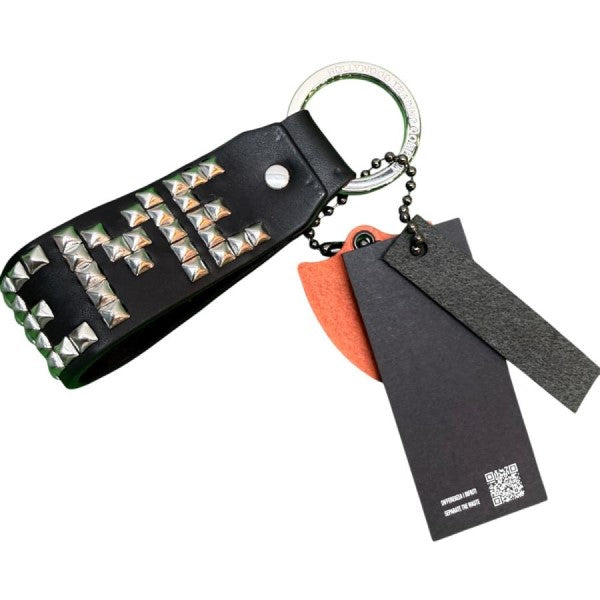23SS/Studded Keychain Cow/スタッズキーチェーン カウレザー/Made in Italy