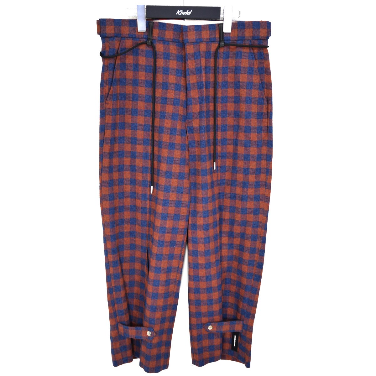 SYU．HOMME／FEMM(シュウ オム フェム) Adjustment Pajama pants チェックパジャマパンツ 2020AW  オレンジ×ブルー サイズ 14｜【公式】カインドオルオンライン ブランド古着・中古通販【kindal】