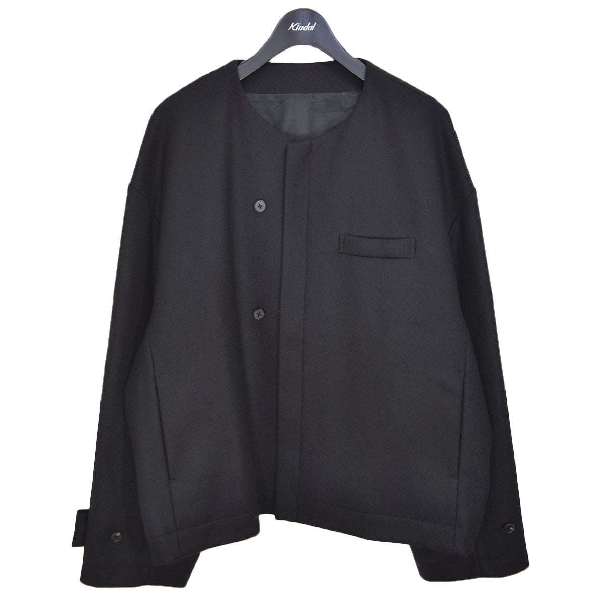 Stein(シュタイン) NO COLLAR MELTON JACKET ノーカラーメルトンジャケット 21AW ST．285 ブラック サイズ  13｜【公式】カインドオルオンライン ブランド古着・中古通販【kindal】