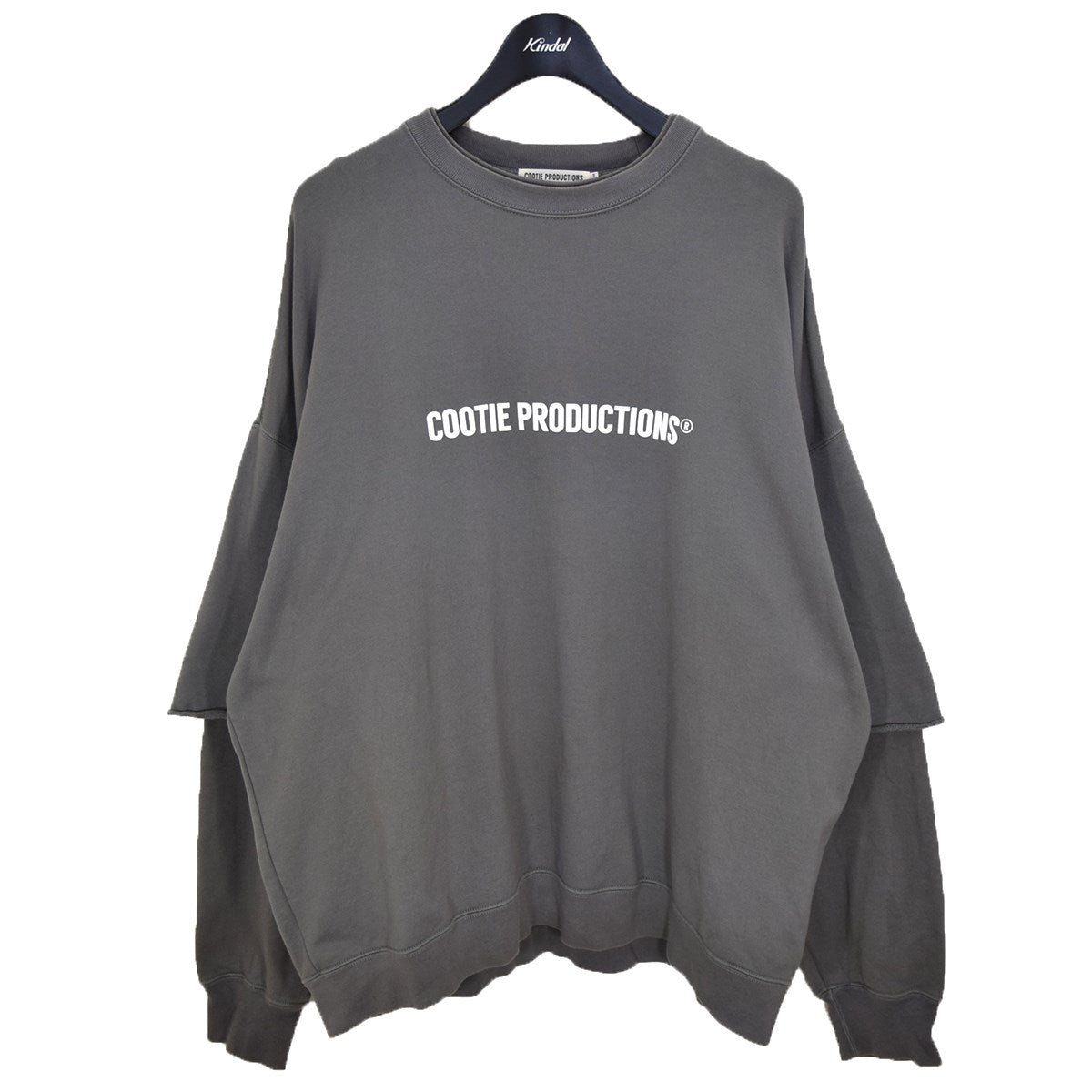 COOTIE PRODUCTIONS(クーティープロダクションズ) Cellie Crewneck Sweatshirtレイヤード  クルーネックスウェット グレー サイズ XL｜【公式】カインドオルオンライン ブランド古着・中古通販【kindal】