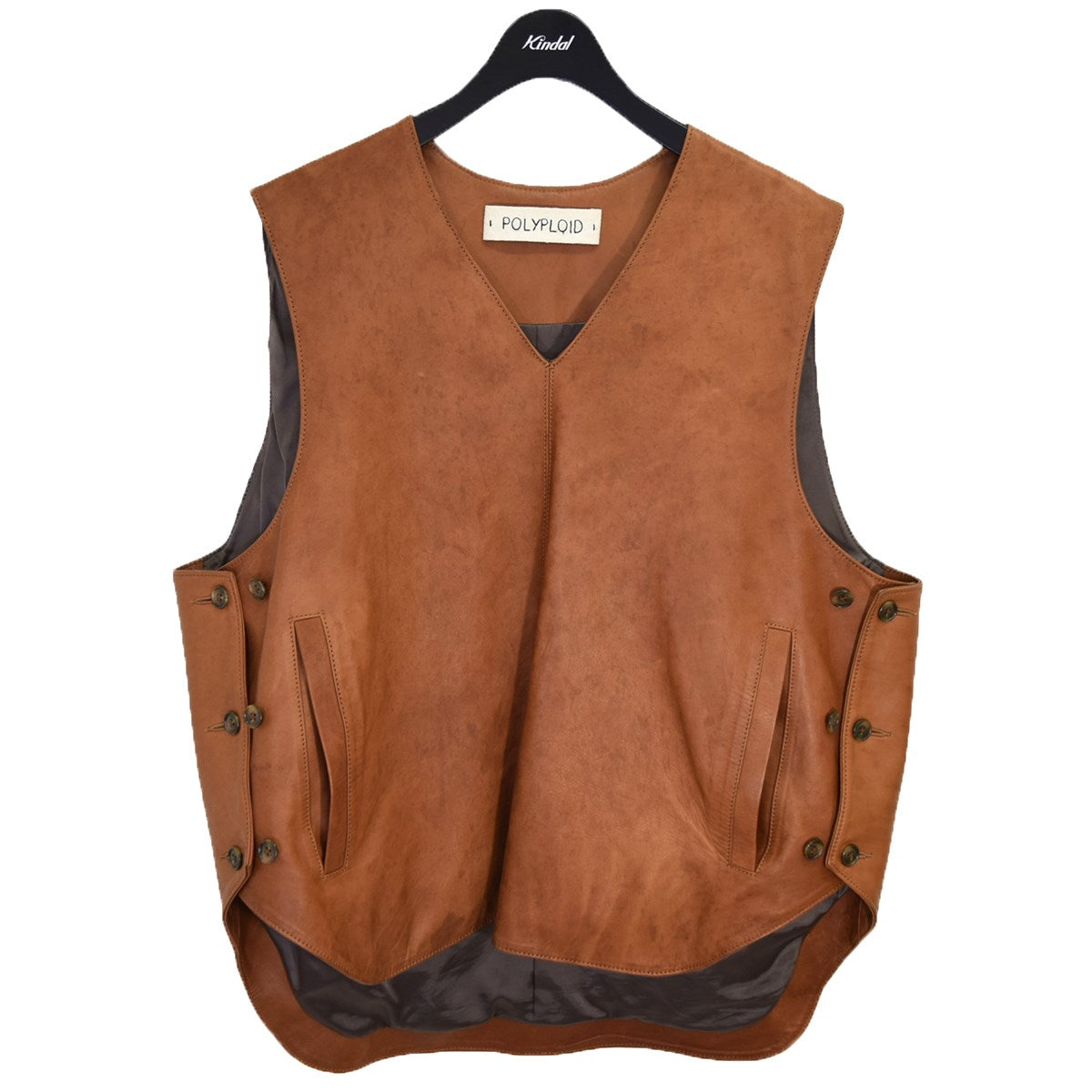 POLYPLOID(ポリプロイド) VEST TYPE-B ／ HORSE HIDEホースハイド オーバーサイズべスト07-B-09 07-B-09  ブラウン サイズ 3(M)｜【公式】カインドオルオンライン ブランド古着・中古通販【kindal】