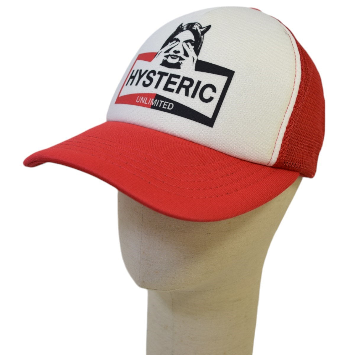 Hysteric Glamour(ヒステリックグラマー) メッシュキャップ02211QH01 02211QH01 レッド×ホワイト サイズ  FREE｜【公式】カインドオルオンライン ブランド古着・中古通販【kindal】