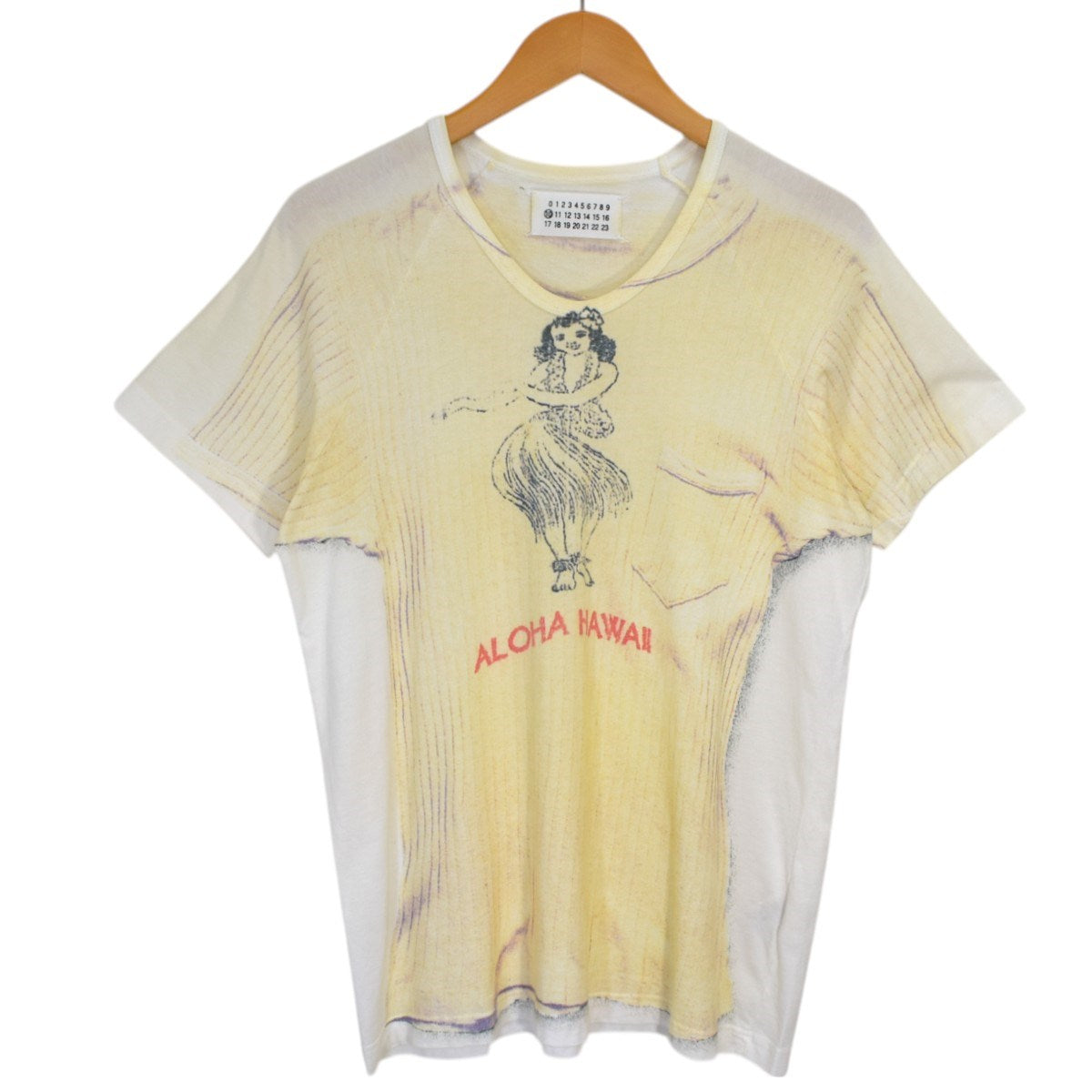 Martin Margiela(マルタンマルジェラ) アロハ転写プリントT