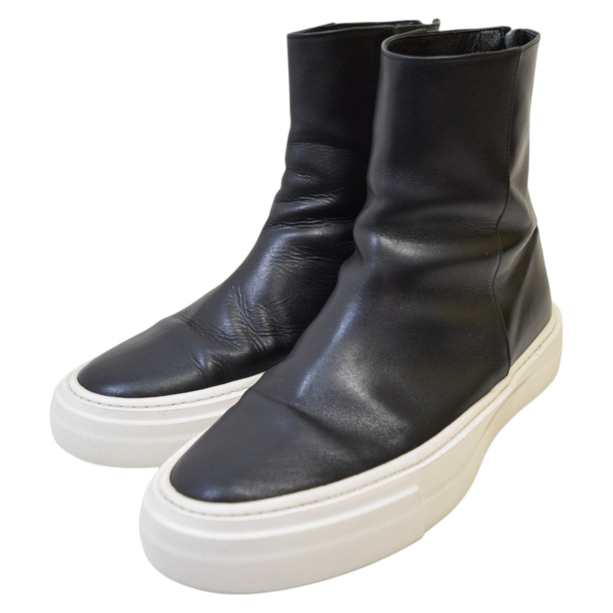 ATTACHMENT COW LEATHER BACK ZIP SNEAKERSカウレザー バックジップ ハイカットスニーカーAA12-202 古着・中古-1枚目のアイテム画像