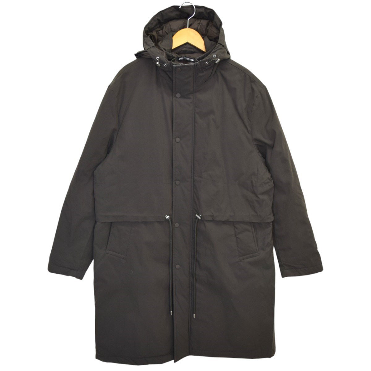 ZARA(ザラ) HOODED PADDED PARKAフーデッド中綿コート カーキ サイズ 