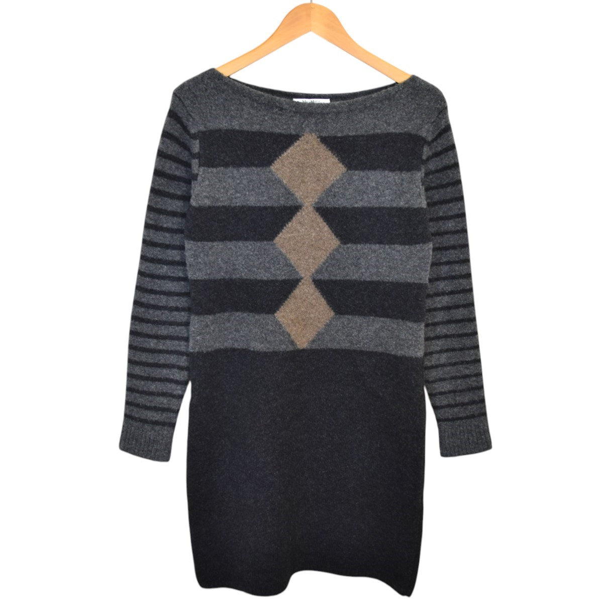 MaxMara(マックスマーラ) ボーダー切替ニットワンピース 最高級白タグ