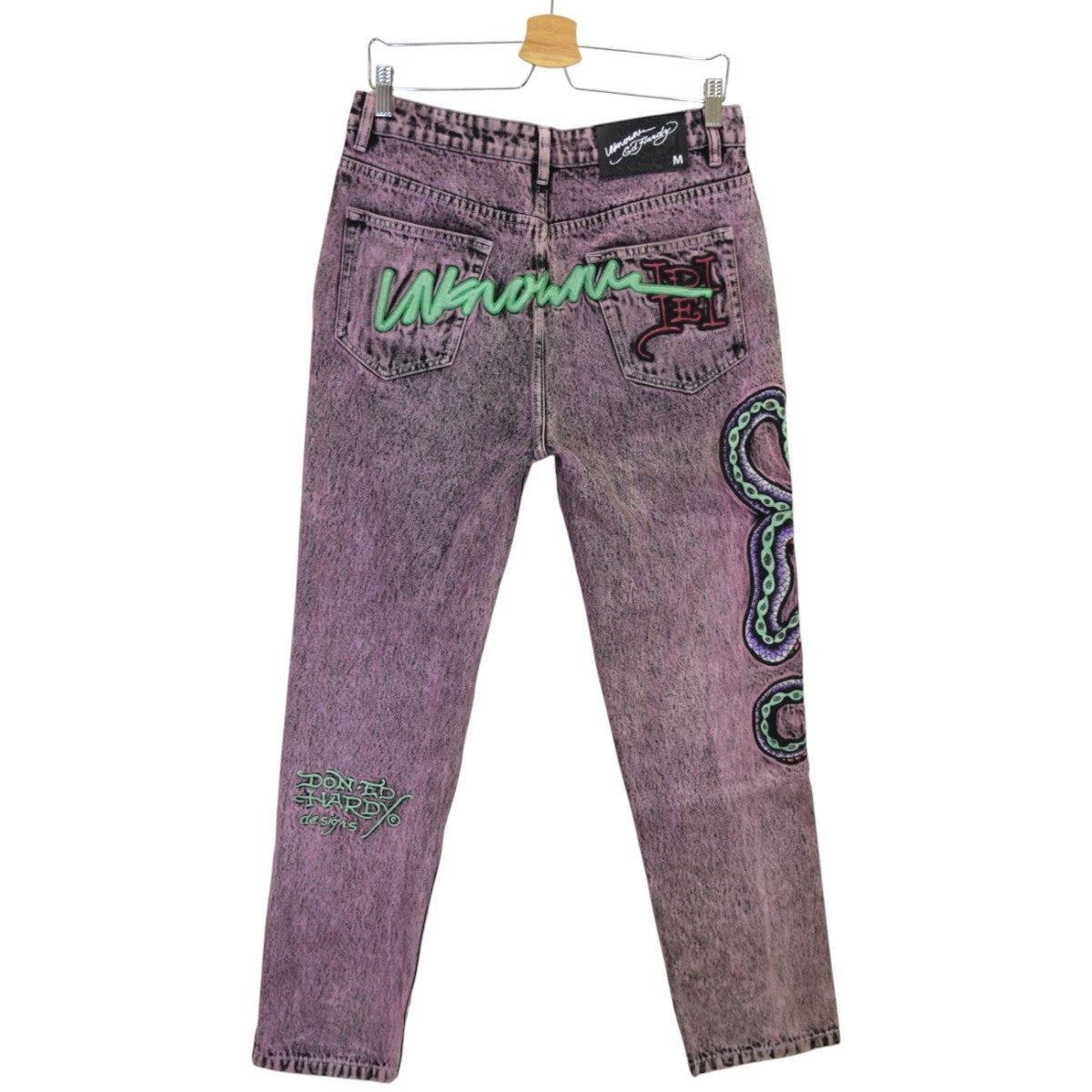 EH Green Snake Dagger Patches Denimデニムパンツ