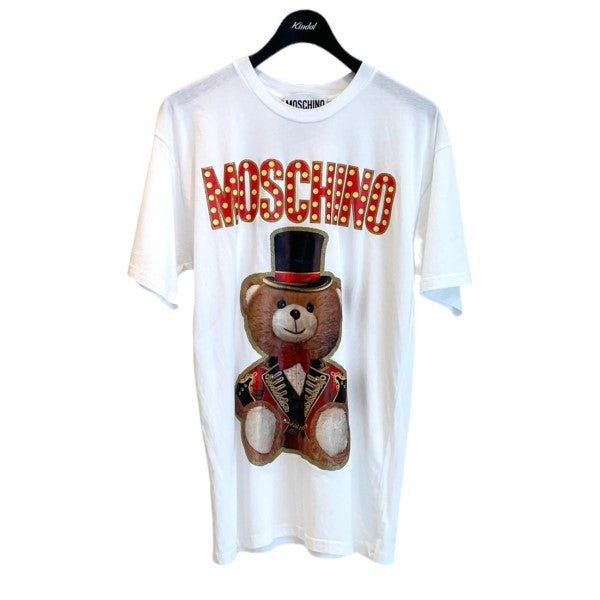 MOSCHINO(モスキーノ) ベアープリントオーバーサイズT ホワイト 
