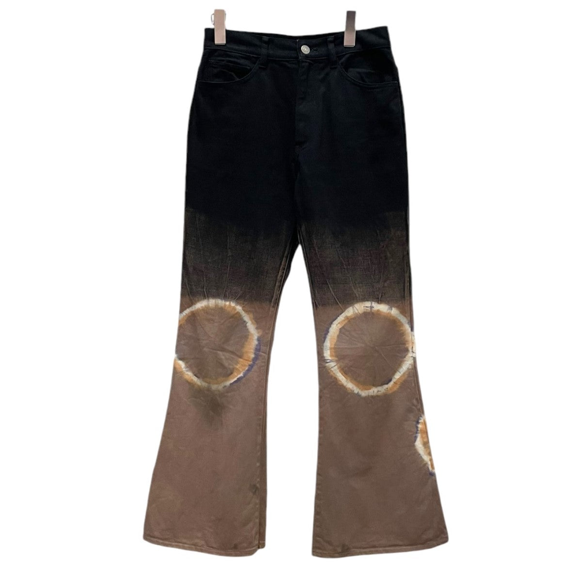 FUMIKA UCHIDA(フミカウチダ) TIE-DYE CROPPED FLARE PANTS　タイダイクロップドフレアデニム ブラック サイズ  36｜【公式】カインドオルオンライン ブランド古着・中古通販【kindal】