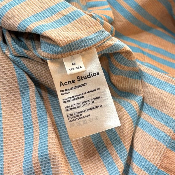 ACNE STUDIOS オープンカラーストライプ半袖シャツ 古着・中古-6枚目のアイテム画像