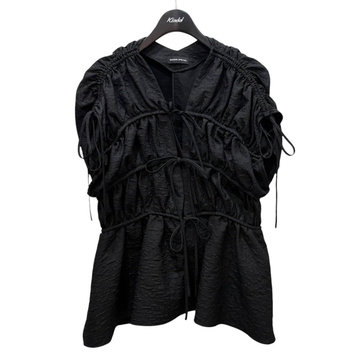 MAISON SPECIAL(メゾンスペシャル) Shirring Ribbon Blouse