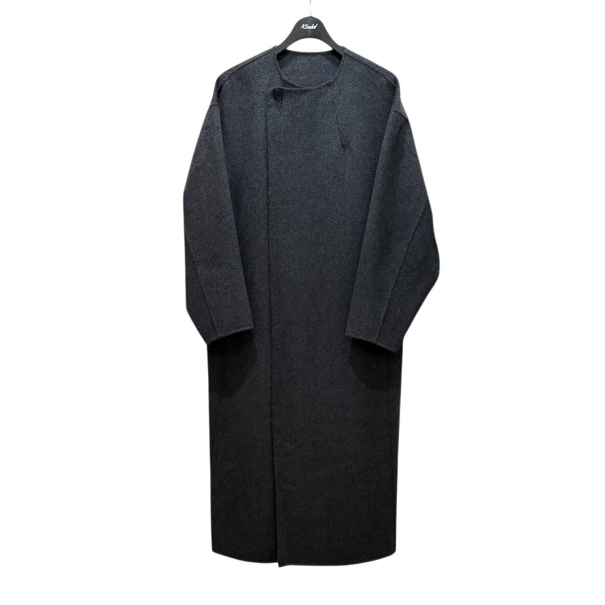 TODAYFUL ストールウールロングコート ダークグレー TODAYFUL/トゥデイフル】ストールウールコート（ノーカラーコート